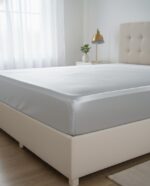 QUEEN SATIN FITTED SHEET - SILVER