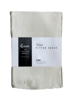 KING SATIN FITTED SHEET - CHAMPAGNE - Image 2