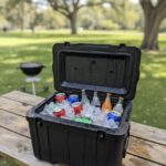 COOLER BOX W/LEATHER STRAP - 26L