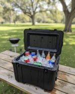 COOLER BOX W/LEATHER STRAP - 26L