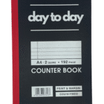 A4 2 QUIRE COUNTER BOOK - FEINT & MARGIN - 192 PAGES