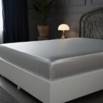 KING SATIN FITTED SHEET - SILVER