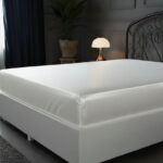 KING SATIN FITTED SHEET - WHITE