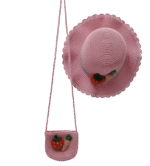 GIRLS 2PC STRAW HAT W/STRAW BAG - Image 4