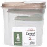 PLASTIC CEREAL CONTAINER SET - 3PC - Image 2