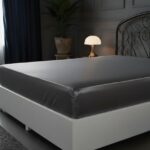 KING SATIN FITTED SHEET - GREY