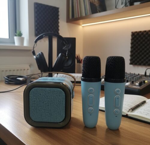 cb916ade-24d5-4819-8003-f926a49a14f9 WIRELESS KARAOKE SPEAKER W/2 MICS - Image 1