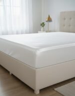 QUEEN SATIN FITTED SHEET - WHITE