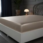 KING SATIN FITTED SHEET - CHAMPAGNE