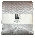 SILVER S/KING PLAIN LUXURY QUILT - 3PC - Image 2