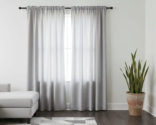 MICRO LINEN TAPED UNLINED CURTAIN - 230 X 218