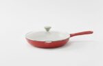 CAST IRON FRYING PAN W/GLASS LID - 27CM