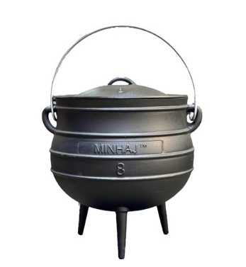 CAST IRON POTJIE w/ SILICONE GLOVES- SIZE 8