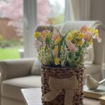 ARTIFICIAL WOVEN HANGING FLOWER W/BOW