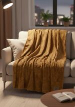 TEXTURED RIPPLE FLANNEL THROW -180 X 200