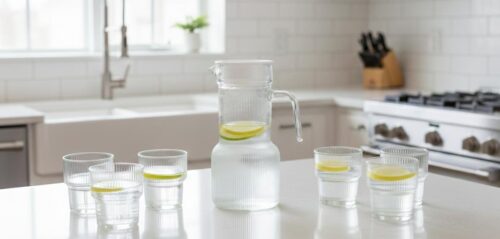 S.A HUA WAN GLASS DRINKING SET - 7PC W/JUG & GLASSES