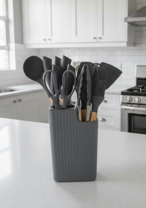 SILICON ROTATING UTENSIL SET - 18PC - Image 3
