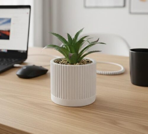 BEUIF ARTIFICIAL ALOE FLOWER W/RIB POT - Image 1