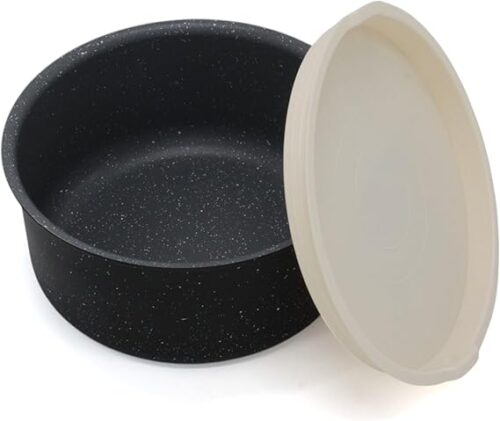 12 PC NON-STICK COOKWARE SET w/DETACHABLE HANDLES - MIDNIGHT GRANITE - Image 5