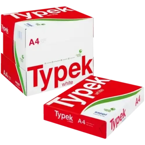 Bundle of 5- Typek A4 White Copy Paper 5 x 500 Sheets - Image 1