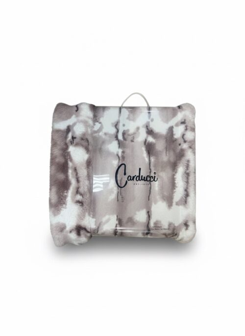 Carducci Printed Faux Rabbit Fur Blanket 240x260