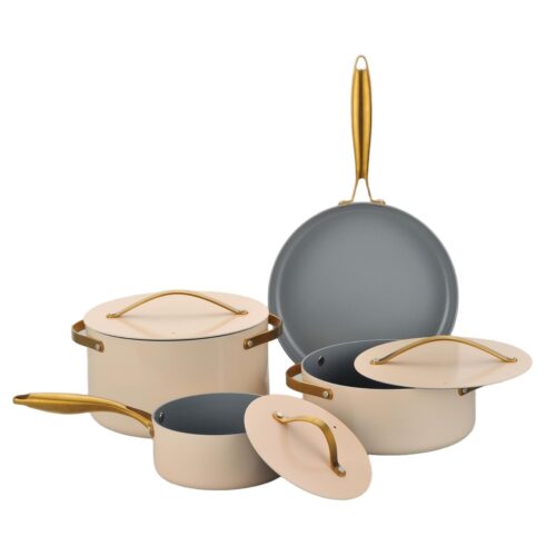 CERAMIC ROSE GOLD COOKWARE SET - 7PC - Image 1