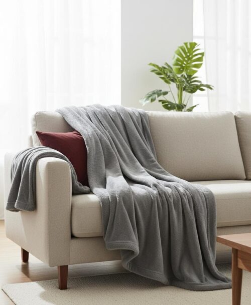ST HOME MICROFIBRE THROW - 230 X240 CM