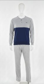 OAOA MNS 2PC PJ SET L/S TOP W/ LONG PANTS - Image 3