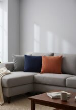 CARDUCCI PIPED VELVET PLAIN SCATTER CUSHION - 60X60