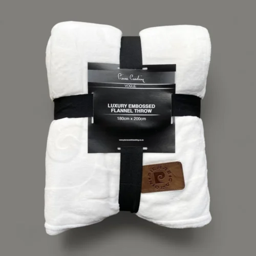 Pierre Cardin Luxury Embossed Flannel Throw (180x200cm) - Image 4