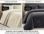 Serene Faux Fur Comforter Set- Super King - Image 3