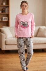 LADIES FLEECE PAJAMA SET