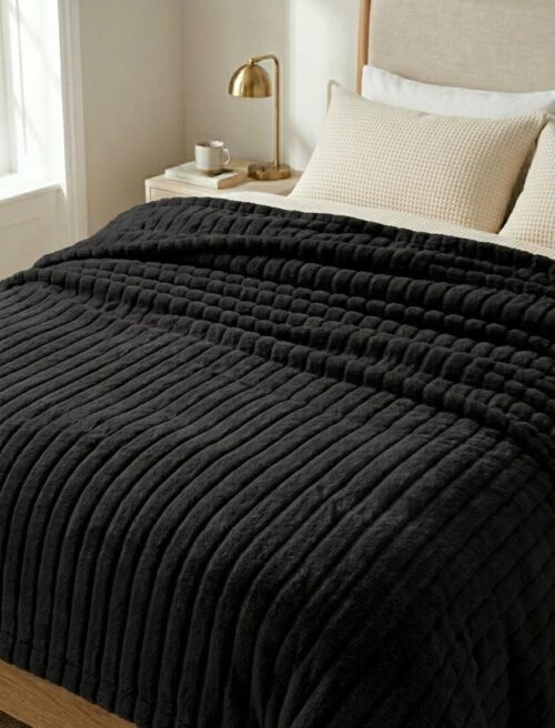 CARDUCCI RIBBED FUR BLANKET - 220X260 - Image 3