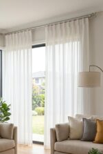 LEO SHEER VOILE TAPED UNLINED CURTAIN - 230 X 218