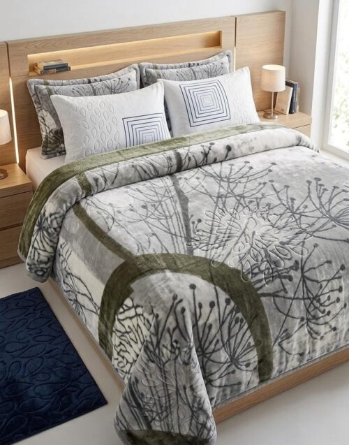 SESLI COLOURFULL 1PLY MINK BLANKET - QUEEN