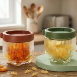GLASS STACKABLE CONTAINER - 2PCK