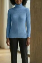 LDS L/S POLO NECK KNITTED JERSEY - Image 5