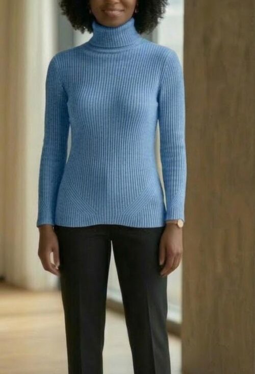 LDS L/S POLO NECK KNITTED JERSEY - Image 5