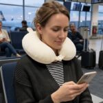 TRAVELING NECK PILLOW W/ BUTTON