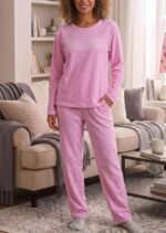 LADIES FLEECE PAJAMA SET - Image 2