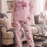 LADIES FLEECE PAJAMA SET