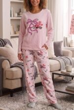 LADIES FLEECE PAJAMA SET