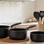 GRANITE NON STICK SAUCE PANS  - 3PC