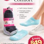 SOFT STRETCH ANKLE SOCKS - 5PACK
