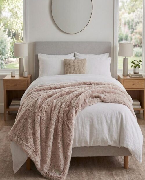ARIA FAUX FUR INNER SHERPA THROW - 150X200 - Image 2