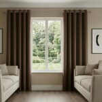 LIFETIME LINEN 100% BLACKOUT EYELET CURTAIN  - 140 X 240