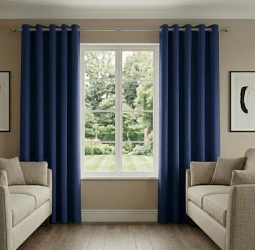 LIFETIME LINEN 100% BLACKOUT EYELET CURTAIN  - 140 X 240 - Image 4
