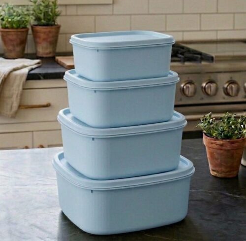 RAINBOW PLASTIC CONTAINER - 4PC - Image 1