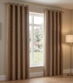 CHENILLE 70% BLOCKOUT TEXTURED EYELET CURTAIN - 140 X 240CM - Image 3
