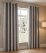 CHENILLE 70% BLOCKOUT TEXTURED EYELET CURTAIN - 140 X 240CM - Image 4